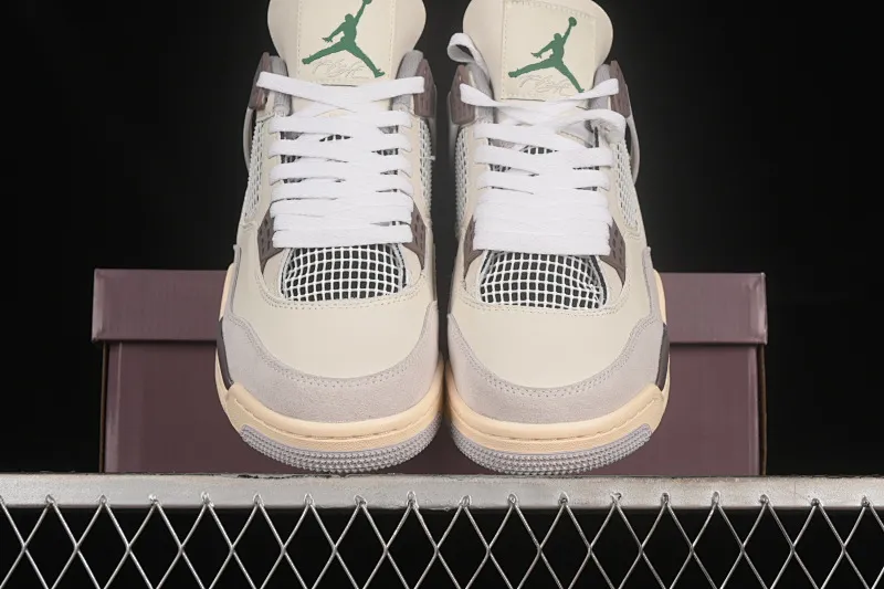 All Categories Air Jordan Jordan Series Basketball Shoes Air Jordan 4 Special Price #ZG Version Air Jordan 4 Retro "Baimoka" AJ4 Joe 4 White Mocha Joint Basketball Shoes DR5415-102
